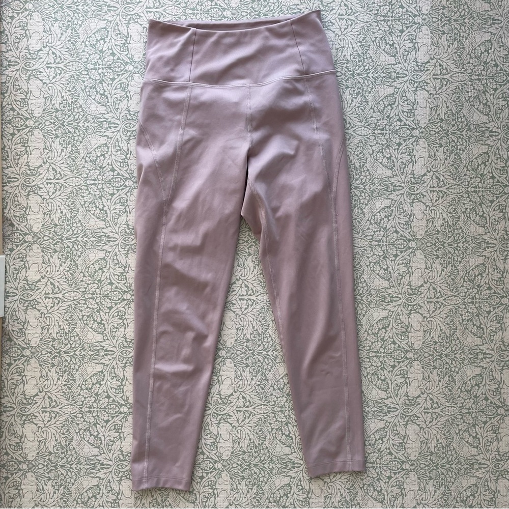 Girlfriend Collective Recycled High Rise Compressive 7/8 Quartz Beige Legging